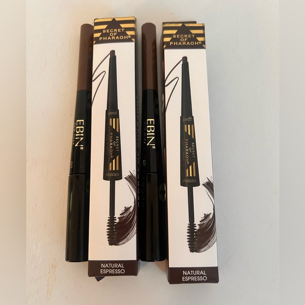 EBIN SECRET OF PHARAOH Dual Eyebrow set 2 pics Natural Espresso NWT